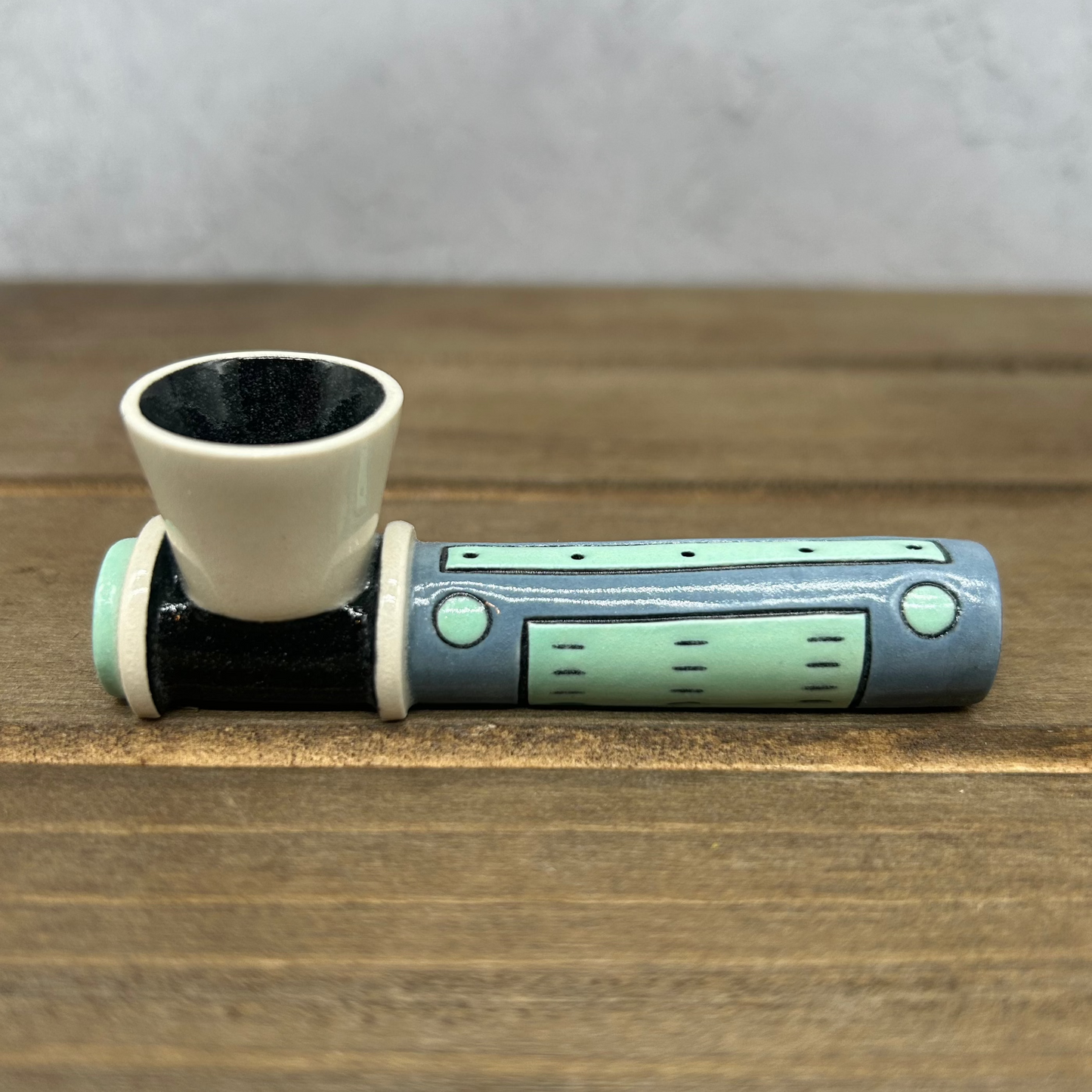 Aqua, Gray and Black