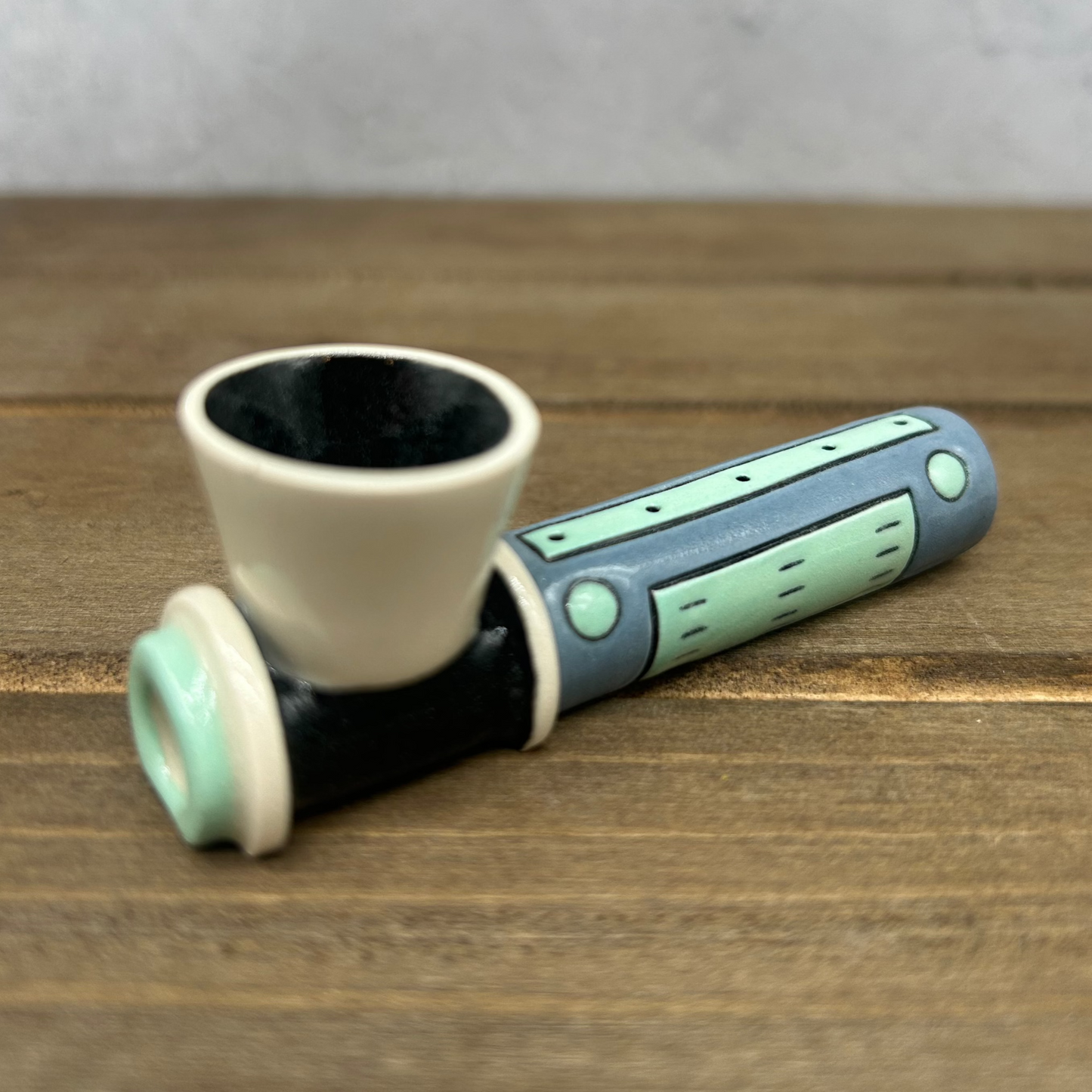 Aqua, Gray and Black