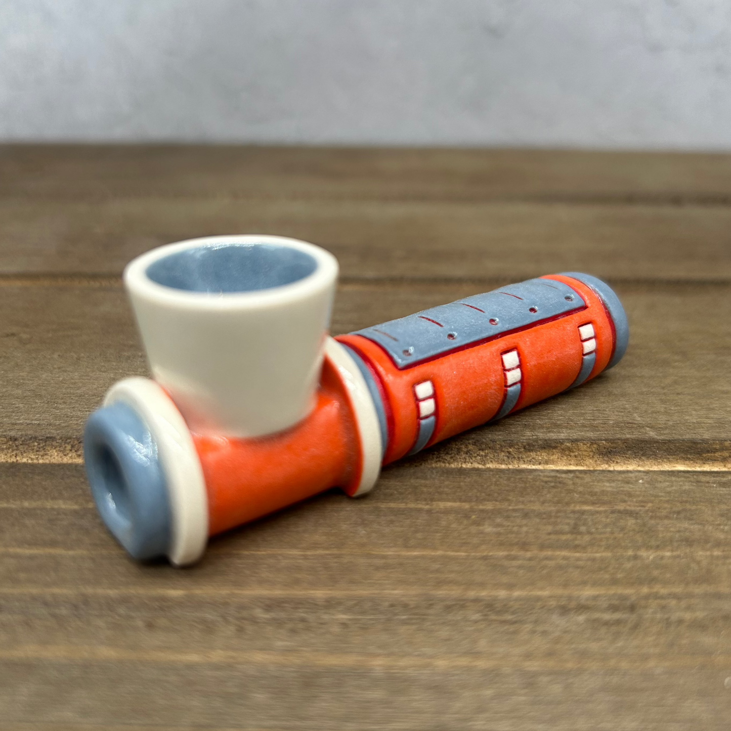 Orange, Gray and Red