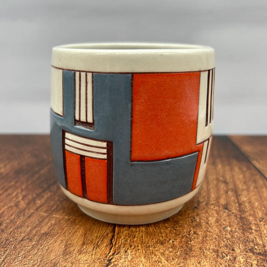 8oz Cup (Orange and Gray)