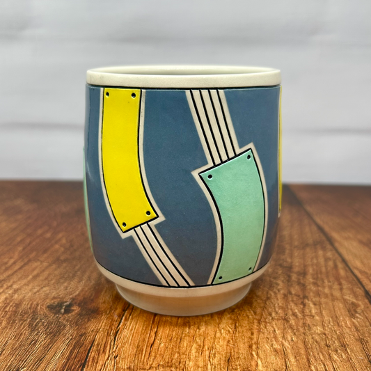 13oz (Yellow, Aqua and Gray)