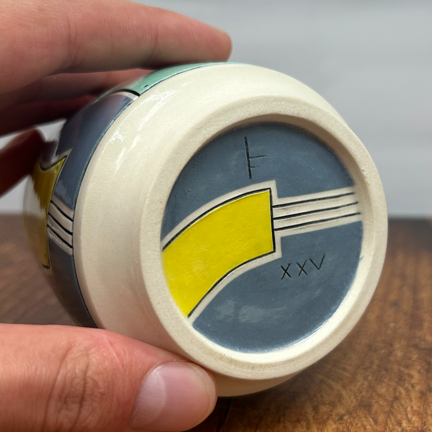 13oz (Yellow, Aqua and Gray)